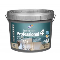 Матовая акриловая вододисперсионная краска для окраски стен и потолков  Interior Professional 4