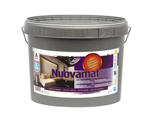 НОВАМАТ Особливо стійка до стирання і миття глибокоматова вододісперсійна акрилова фарба NUOVAMAT